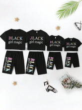 Women's Slogan Print Short Sleeve T-Shirt And Cycling Shorts Set